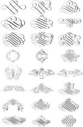 Decorative Scroll Borders vector image