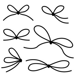 Elegant Bow String Set vector image