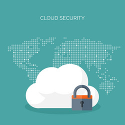 flat cloud computing vector