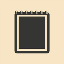 flat in black and white mobile application notepad vector image