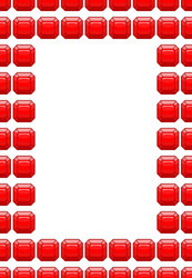 frame of rubies red box with space for text vector image