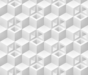 Gray Cube Isometric Pattern vector image