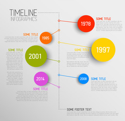 infographic timeline report template vector image