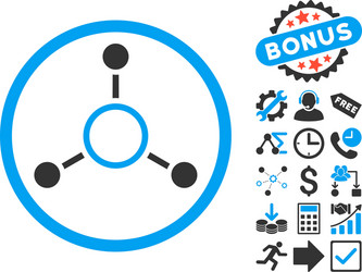 Financial radial scheme flat icon Royalty Free Vector Image