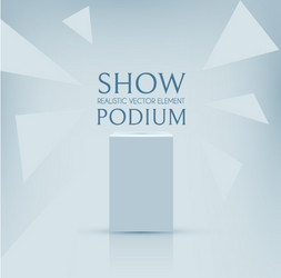 3d podiumwithtriangles realistic minimal empty vector image
