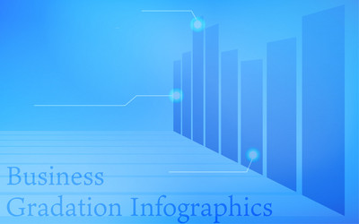 blue-based infographics graphs charts and tables vector