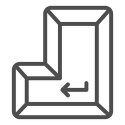 enter key line icon button vector image
