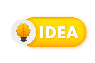 flat idea for concept design lightbulb icon vector image