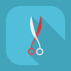 flat modern design with shadow icons scissors vector image