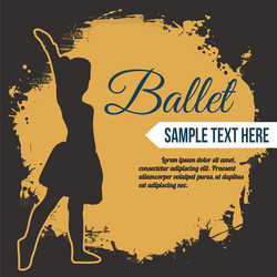 Retro ballet poster design vector