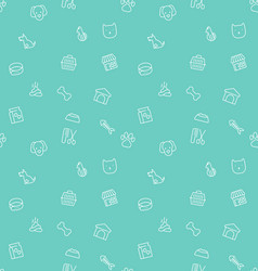 seamless pattern and background thin line icons vector image
