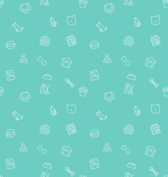 Seamless pattern and background thin line icons vector