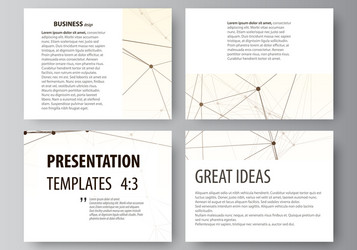 Set of business templates for presentation slides vector