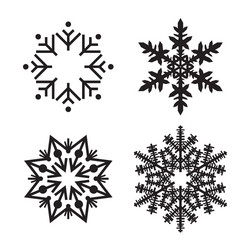 snowflake simple icon isolated on white background vector