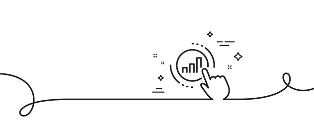 statistics line icon column graph chart sign vector image