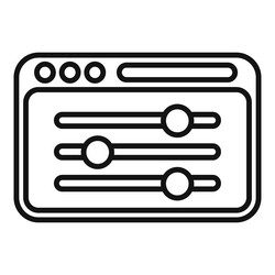 web content filter icon outline cloud vector image