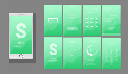 modern ui gui screen design vector image