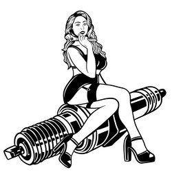 Pinup Girl Garage Vector Images (63)