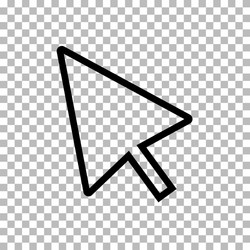 Pointer icon on transparent background cursor vector