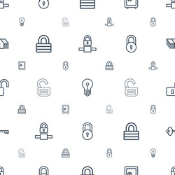 safe icons pattern seamless white background vector image