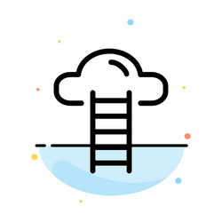 Stair cloud user interface abstract flat color vector