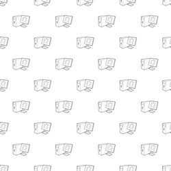 bug on the monitor of personal computer icon vector image