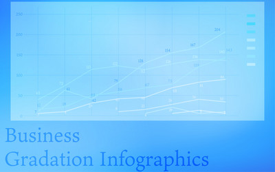 blue-based infographics graphs charts and tables vector