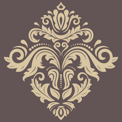 Damask oriental pattern vector