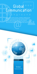 global communication and connection concept vector image