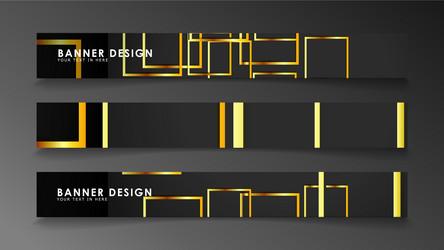 set a banner with rectangular background vector image