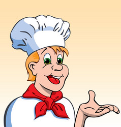 Smiling Chef Character vector image