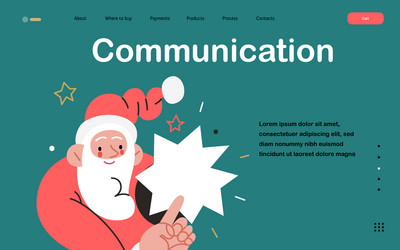 web santa - a corporative website page template vector image