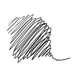 hand drawn scribble sketch circle object tangled vector image