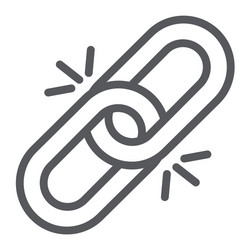 link line icon hyperlink and attach chain sign vector image