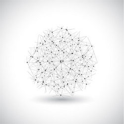 Molecular Network Structure vector image