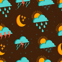 seamless pattern of isolated 3d weather icons vector image