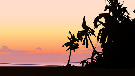 Sunset beach Royalty Free Vector Image - VectorStock