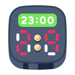 a customizable flat icon of digital timer vector image