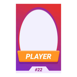 colorful player card template with gradient vector image