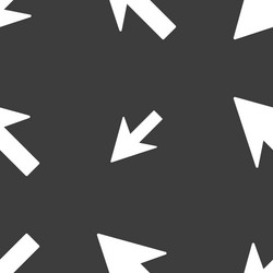 cursor arrow icon sign seamless pattern on a gray vector image