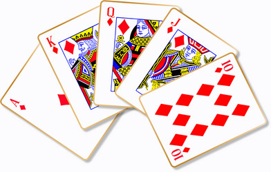 royal flush playing cards vector