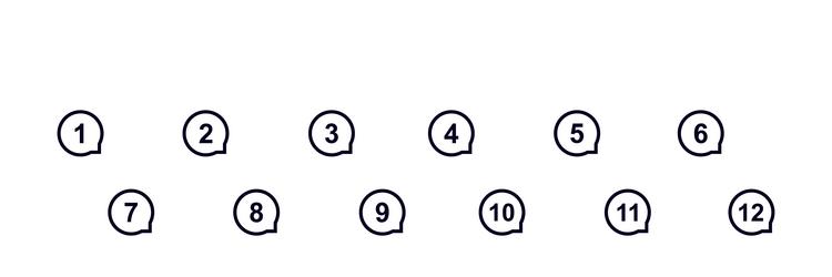 simple outline style numbered list icons vector image