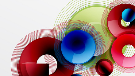 abstract composition featuring overlapping vector image