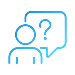 Asking question pixel perfect gradient linear icon vector