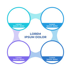continuous workflow infographic circles flowchart vector image