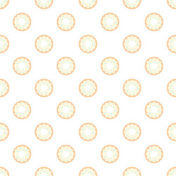 donuts with colored glaze on pattern background vector image