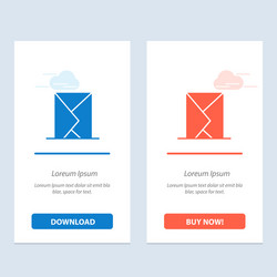 email envelope mail message sent blue and red vector image