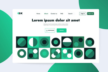 geometric landing page web design abstract vector image