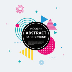 modern simple abstract circle geometric memphis vector image