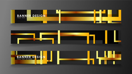 set a banner with rectangular background vector image